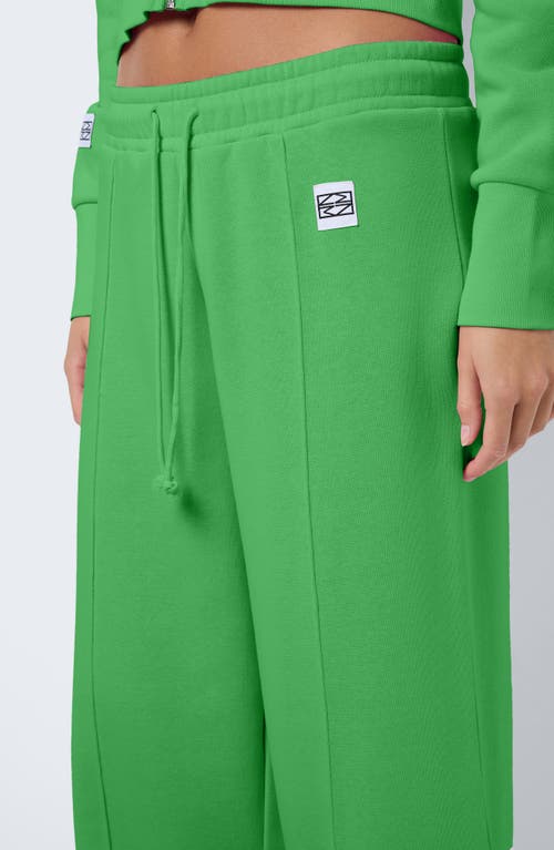 Noisy May Arya Wide Leg Sweatpants In Irish Green