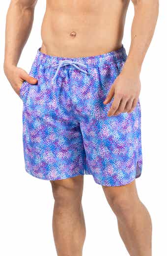 TailorByrd Brushstroke Print Swim Trunks