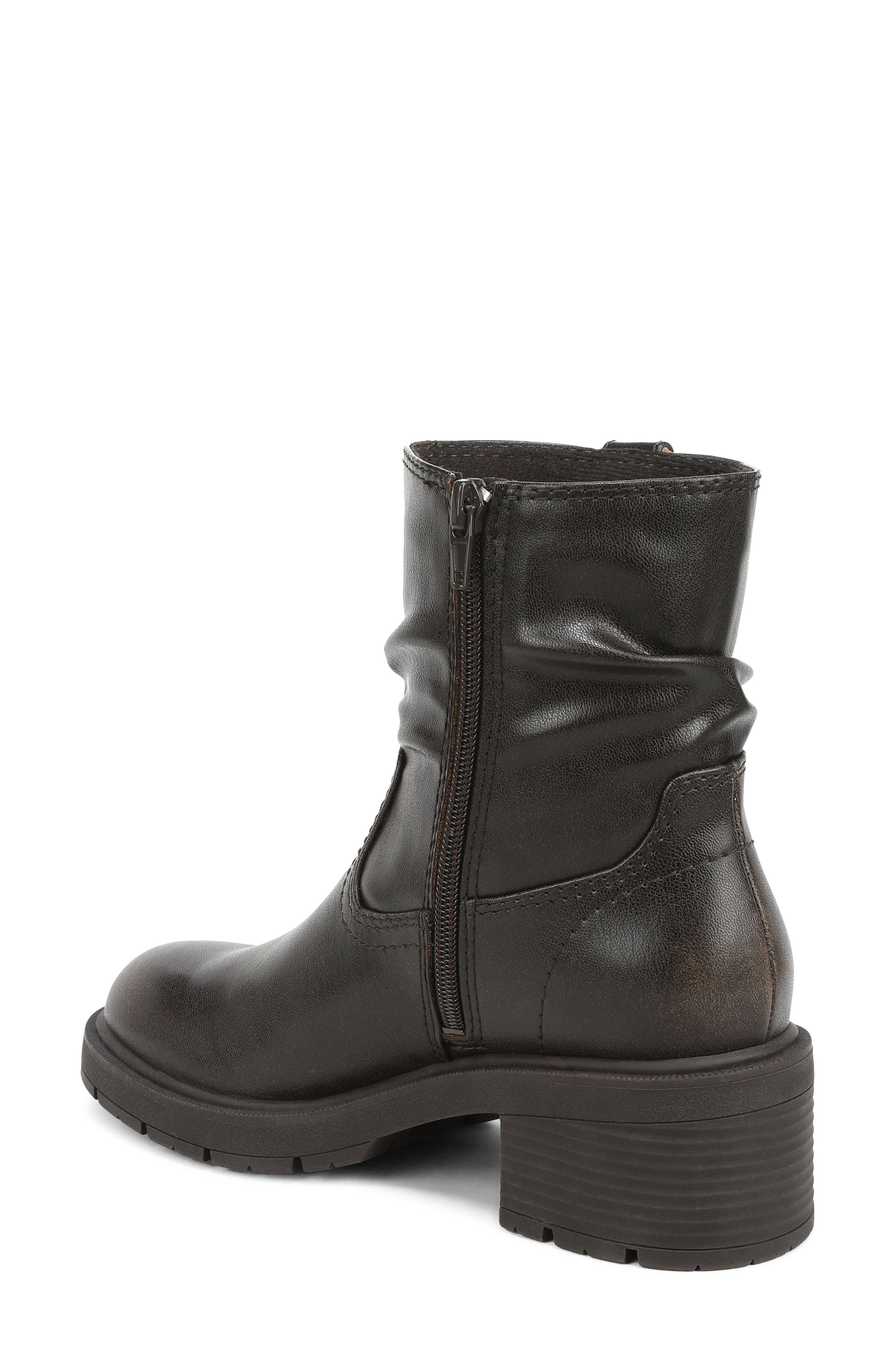 Finley Faux Leather Bootie, Alternate, color, CHOCOLATE FAUX LEATHER