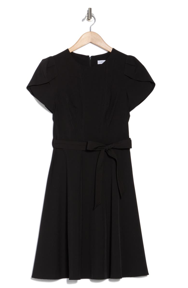 Calvin Klein Tulip Sleeve A-Line Dress, Alternate, color,