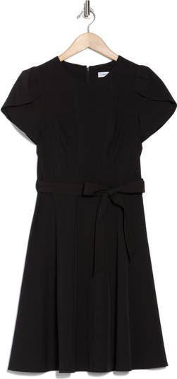 Tulip Sleeve A-Line Dress