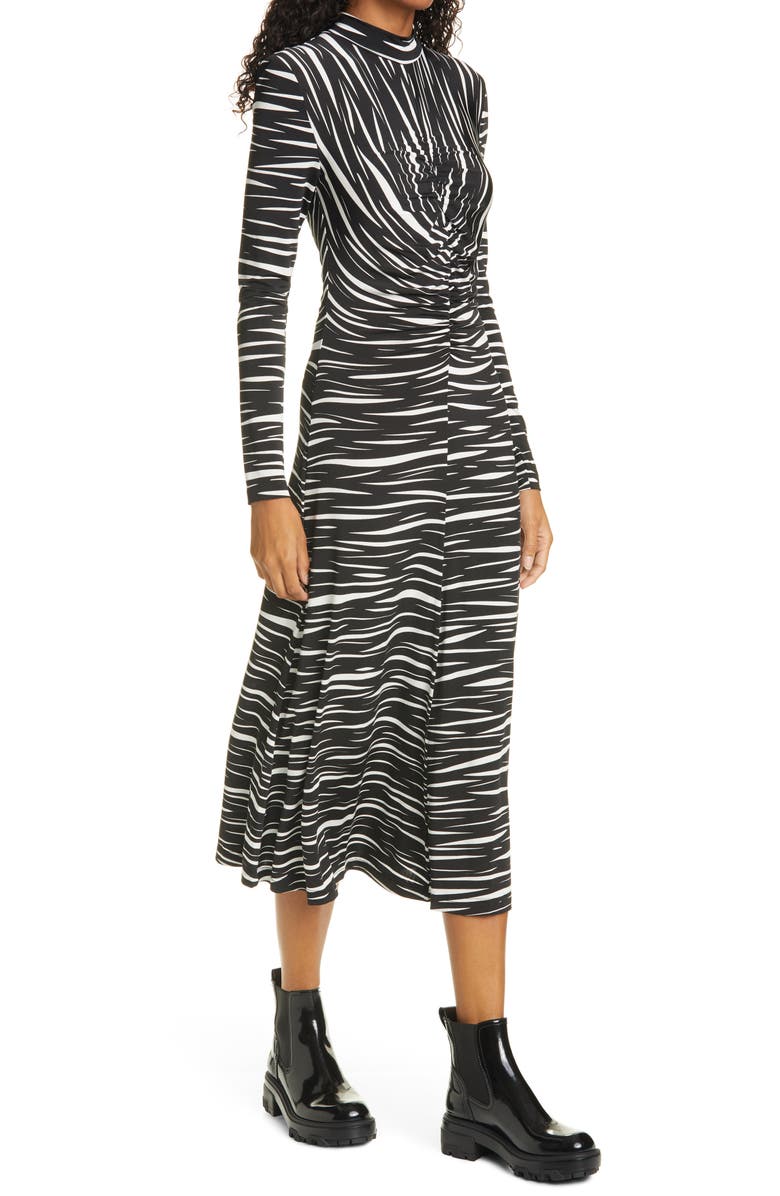 Stine Goya Asher Ruched Jersey Midi Dress, Alternate, color,