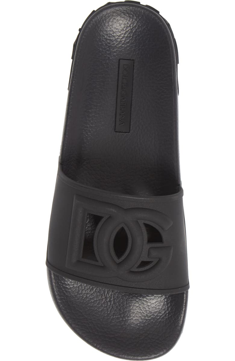 Dolce&Gabbana Interlock Slide Sandal, Alternate, color,