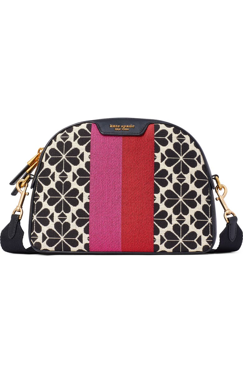 Kate Spade New York spade flower jacquard stripe crossbody bag, Main, color,