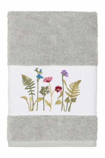 Linum Home Textiles Serenity Embellished Hand Towel - Light Grey
