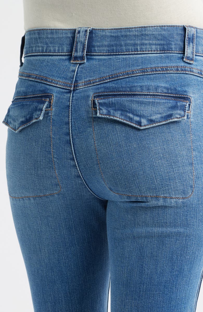 Wit 
Wisdom 
Ab
Solution Skyrise Flare Jeans, Alternate, color, Mid Blue