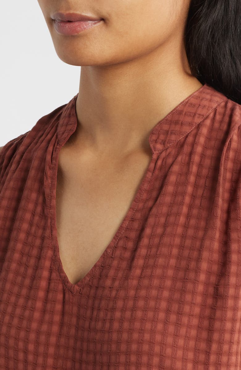 Cloth & Stone Pintucked Sleeveless Top, Alternate, color, Dark Chocolate