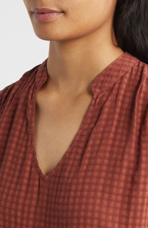 Cloth & Stone Pintucked Sleeveless Top In Brown