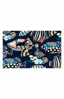 R16 HOME Fish Toss Indoor/Outdoor Doormat