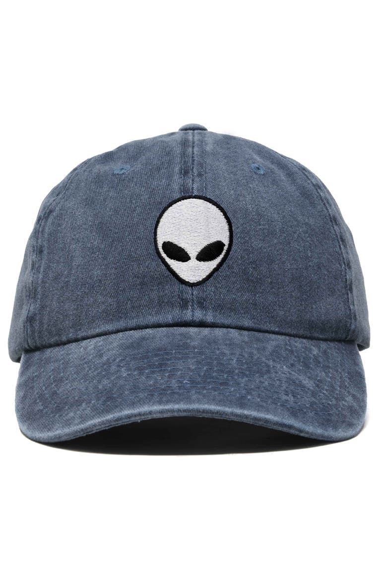 Alien Embroidered Classic Dad Cap, Main, color, Washed Navy Blue