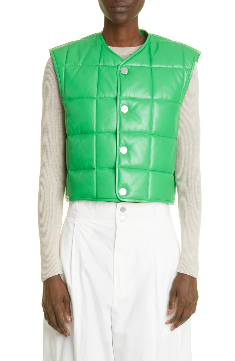 Bottega Veneta Quilted Leather Vest, Main, color,