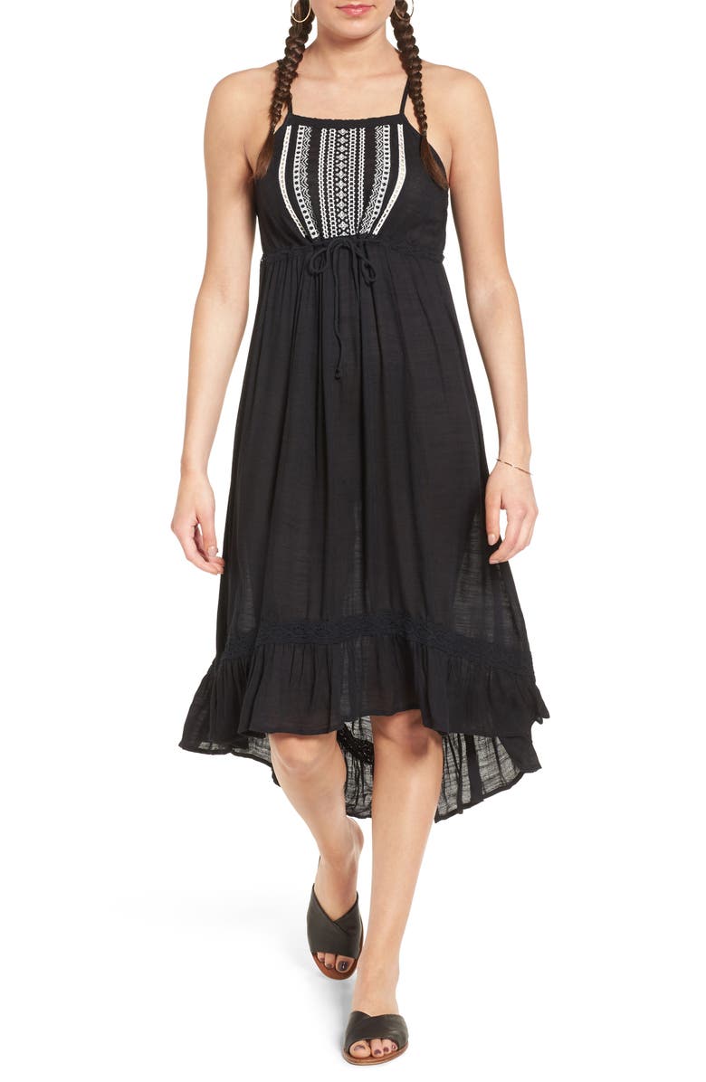 Rip Curl Embroidered Midi Dress, Main, color, 