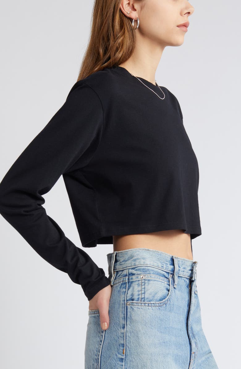 Open Edit Long Sleeve Crop T-Shirt, Alternate, color,