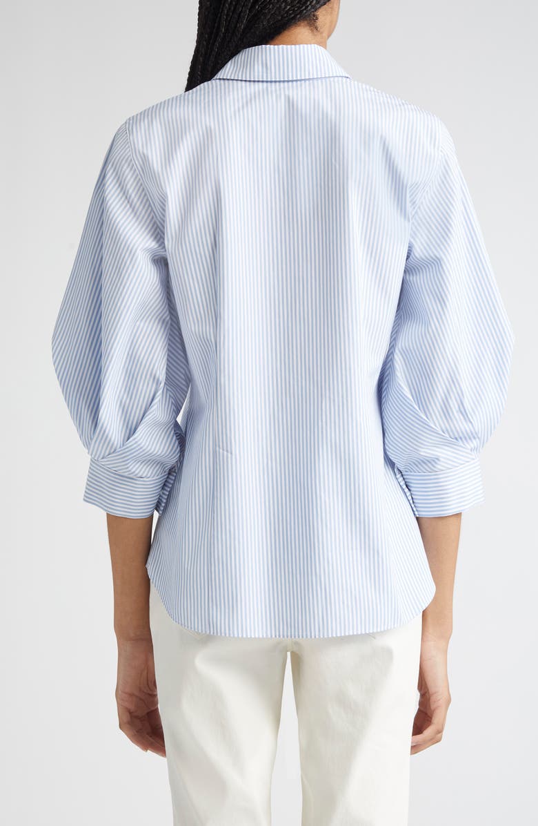Balloon Sleeve Slim Blouse