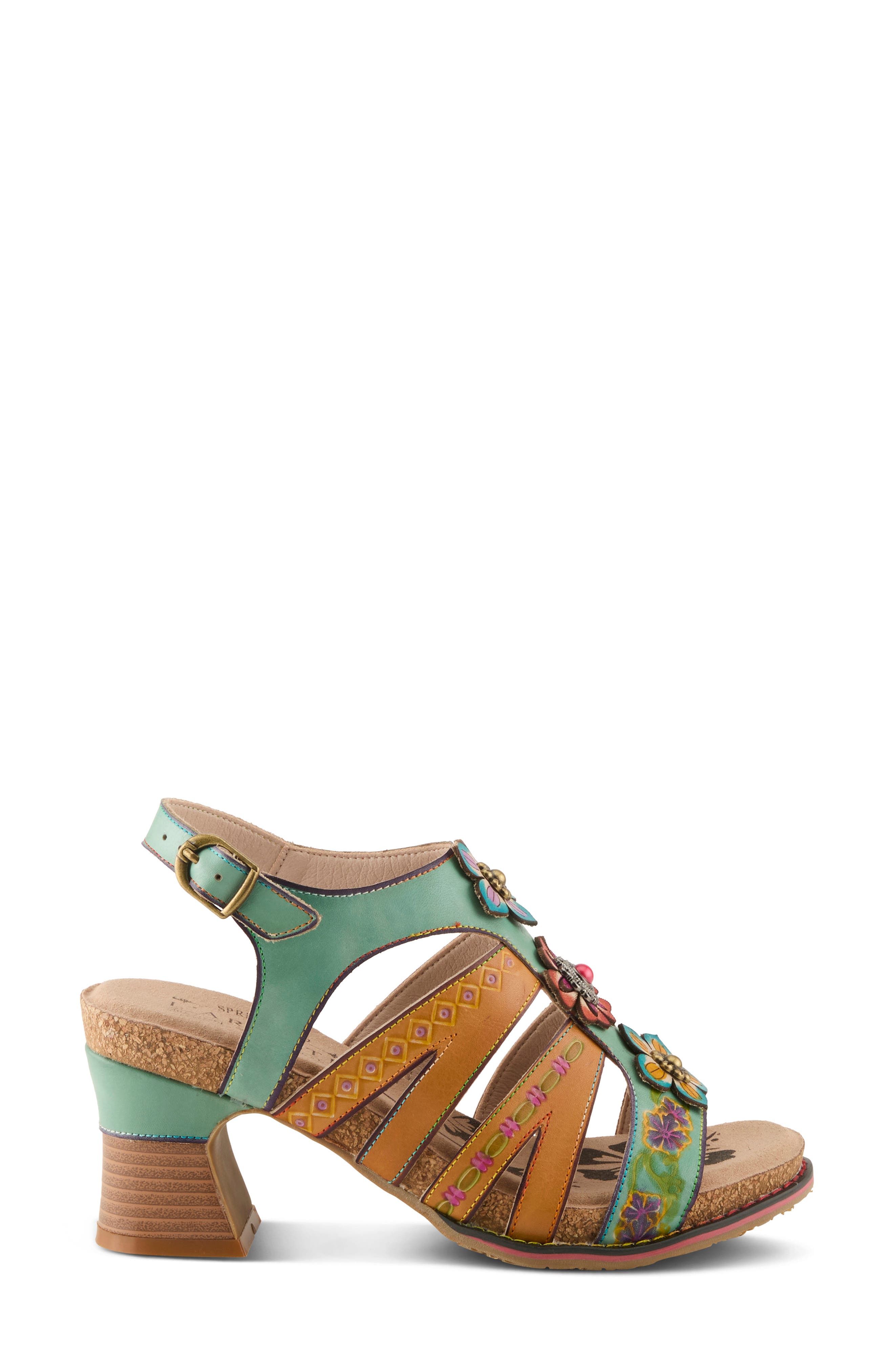 L'Artiste by Spring Step Galfriday Sandal, Alternate, color, Mint Green Multi