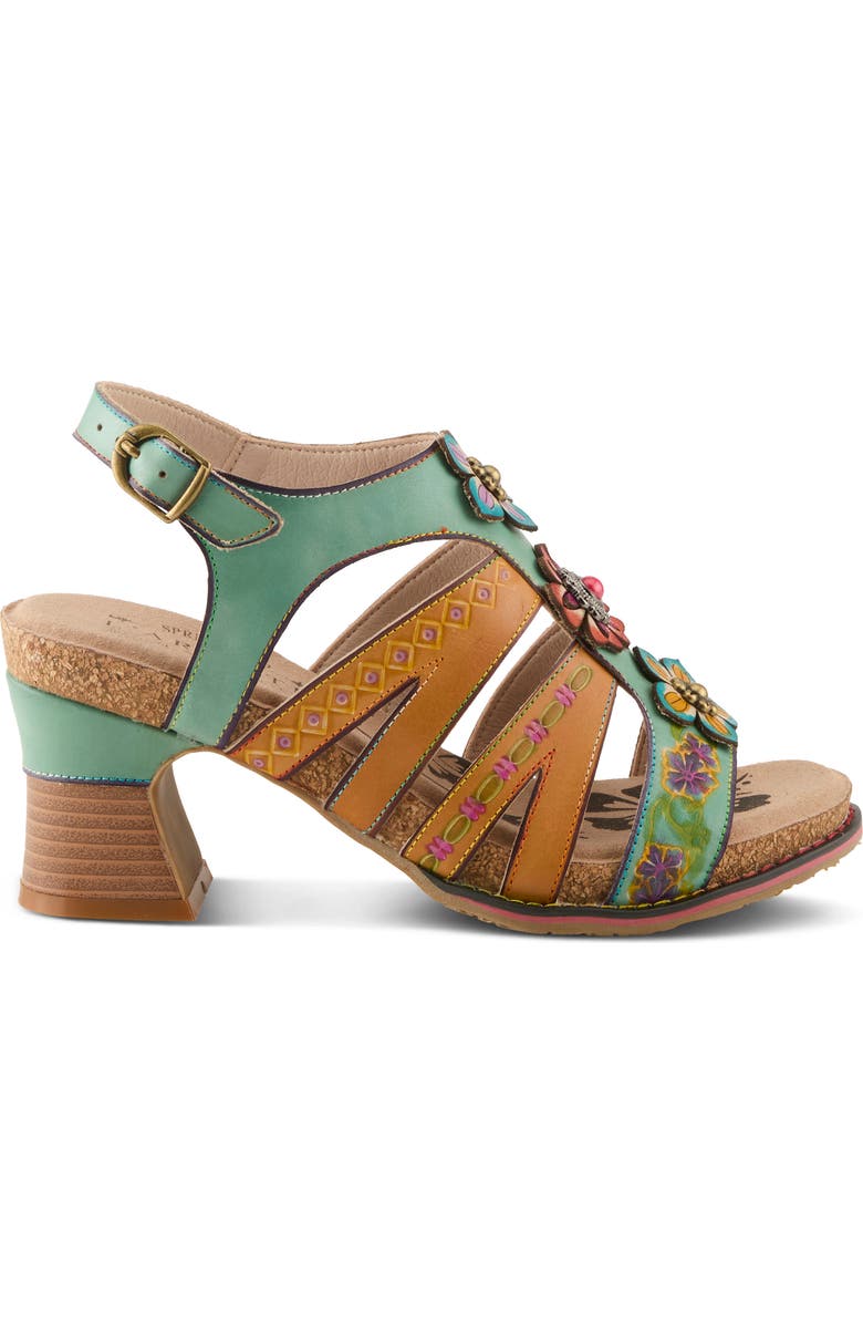 L'Artiste by Spring Step Galfriday Sandal, Alternate, color, Mint Green Multi