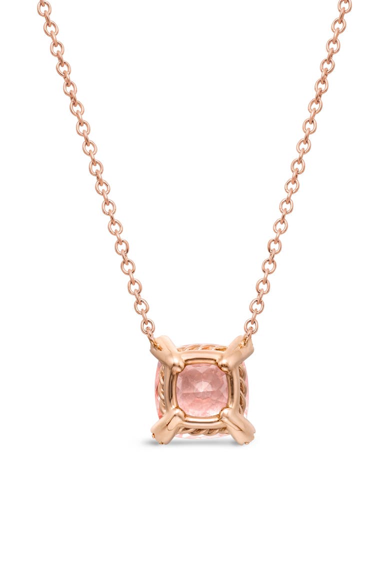 Châtelaine® 18k Rose Gold Pendant Necklace with Diamonds, Alternate, color, ROSE GOLD/ DIAMOND/ MORGANITE
