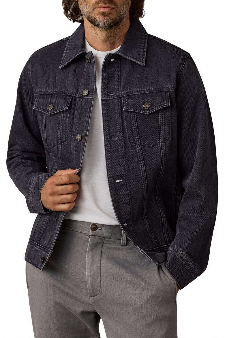 High Ridge Twill Trucker Jacket, Main, color, WASHED CHARCOAL