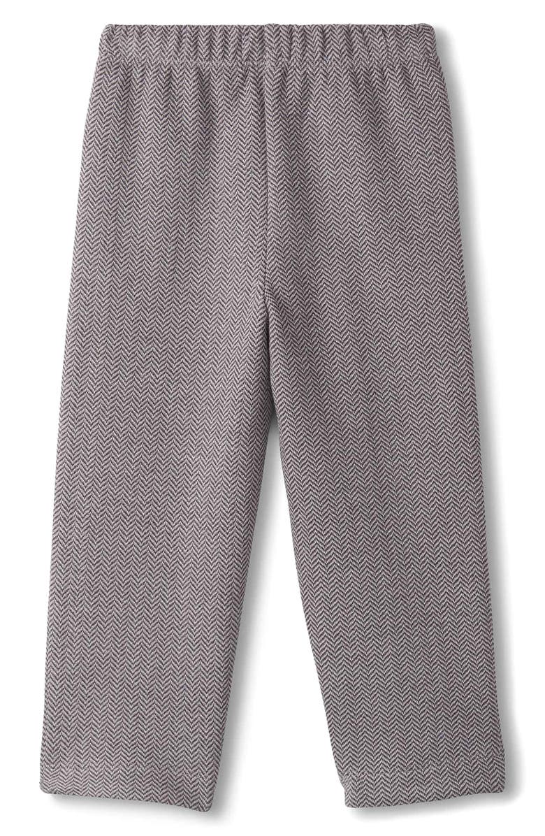 Hatley Herringbone Pleated Pull-On Pants, Alternate, color, Dark Grey