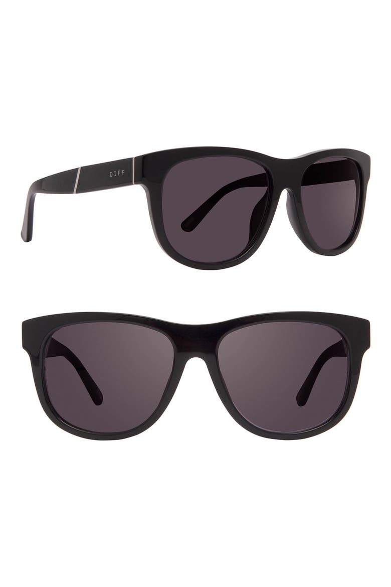 Milo 48mm Polarized Sunglasses, Main, color, BLACK/ GREY