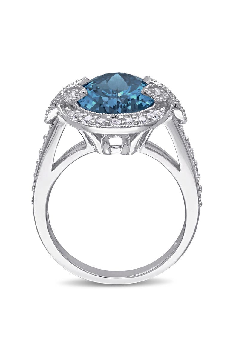 Julianna B. Blue & White Topaz Cocktail Ring Sterling Silver, Alternate, color, Topaz