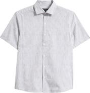 Robert Barakett Echo Short Sleeve Cotton Button-Up Shirt