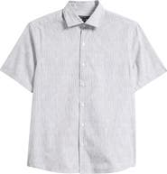 Robert Barakett Echo Short Sleeve Cotton Button-Up Shirt