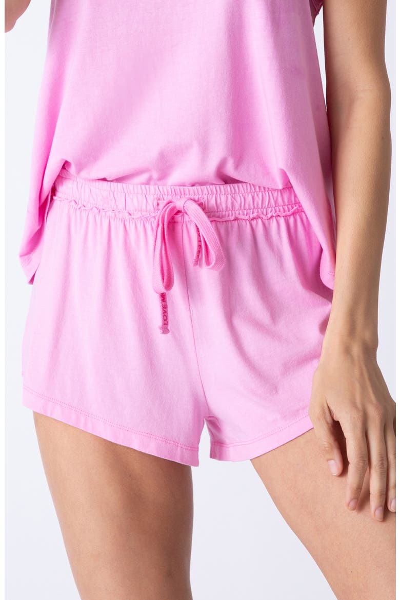 Shine Bright Lounge Shorts, Main, color, BRIGHT PINK