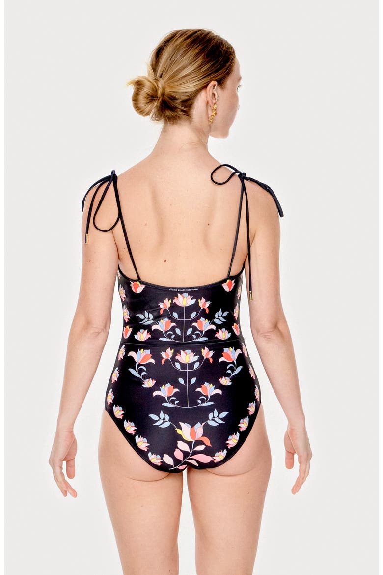 Midnight Garden Reversible One-Piece Swimsuit, Alternate, color, Black