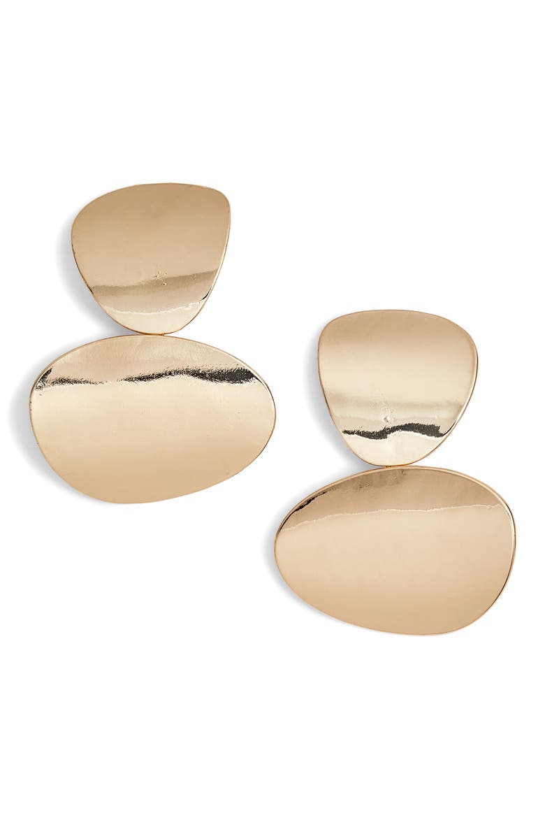 Disc Earrings, Main, color, GOLD