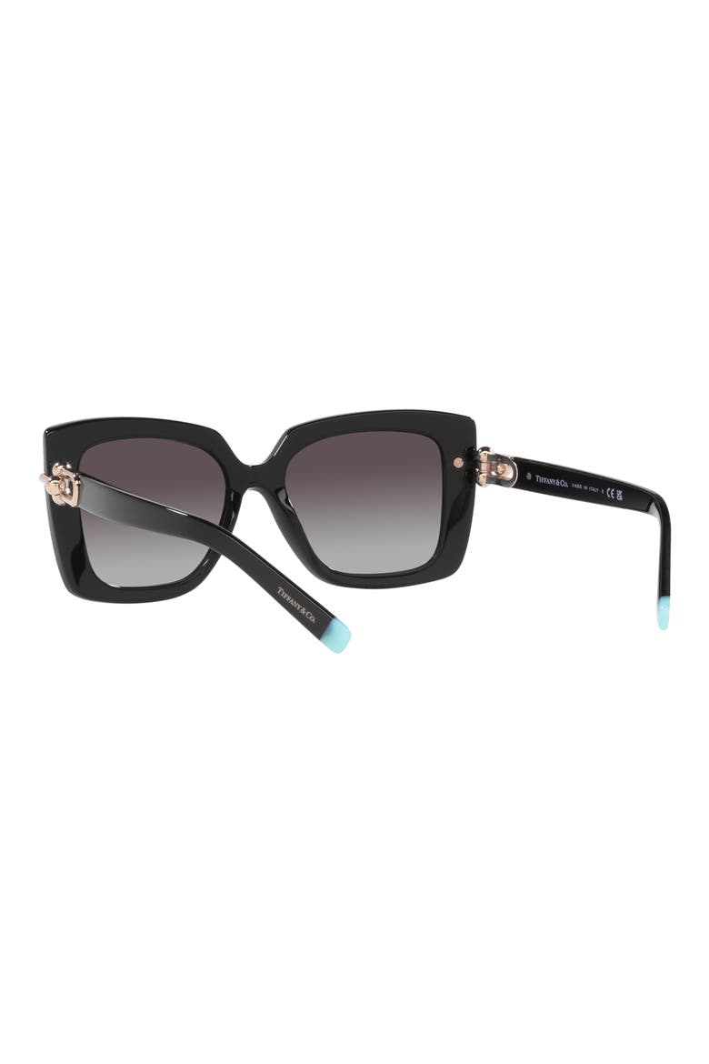 53mm Gradient Butterfly Sunglasses, Alternate, color, BLACK