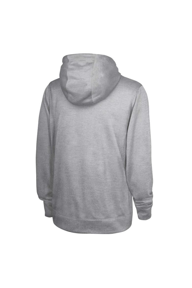 Men's Heather Gray New Orleans Saints Grid Drill Streak Fleece Pullover Hoodie, Alternate, color, Heather Gray