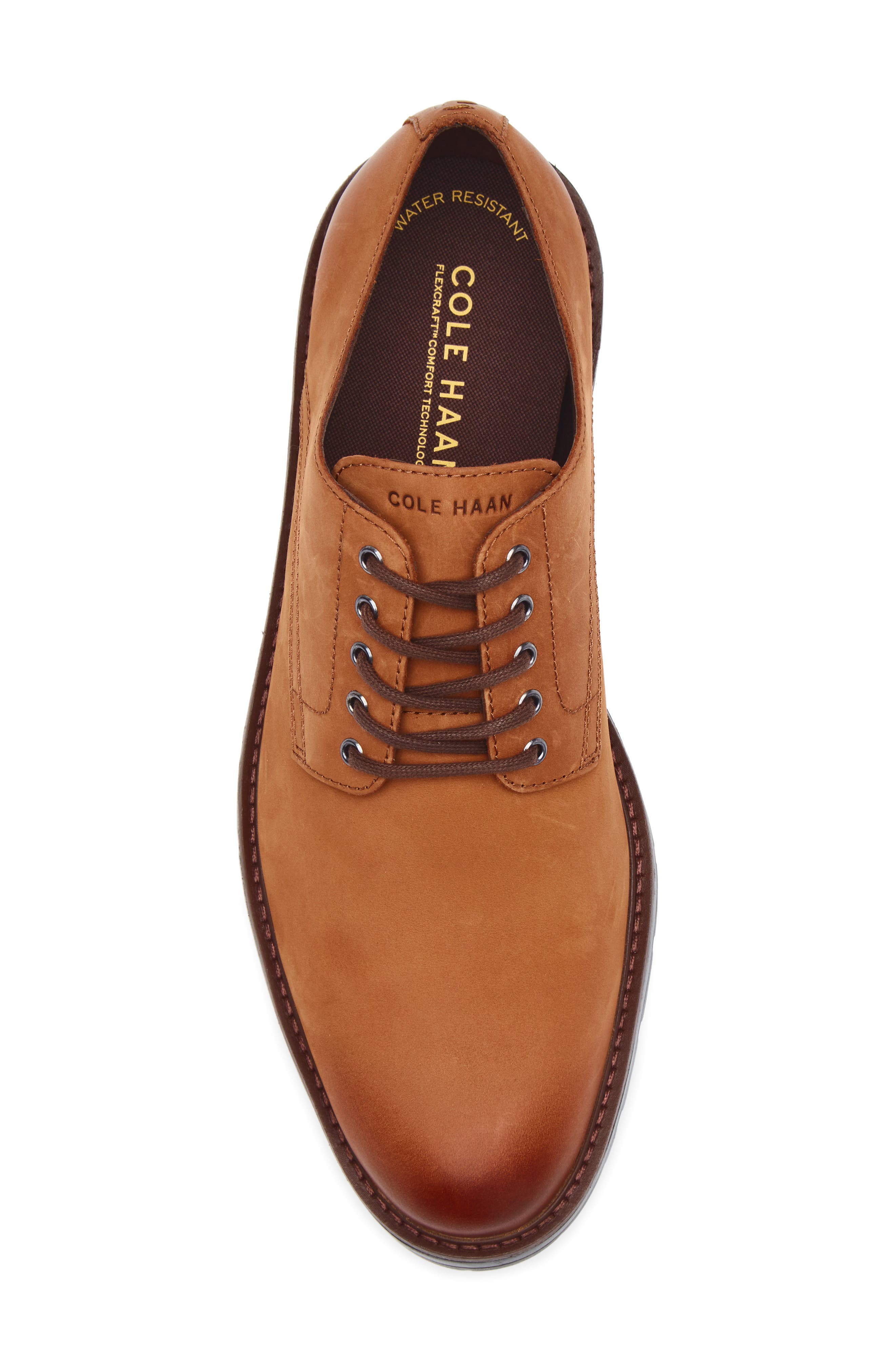 Cole Haan Chamberlin Grand Plain Toe Derby, Alternate, color, British Tan Nubuck / Black