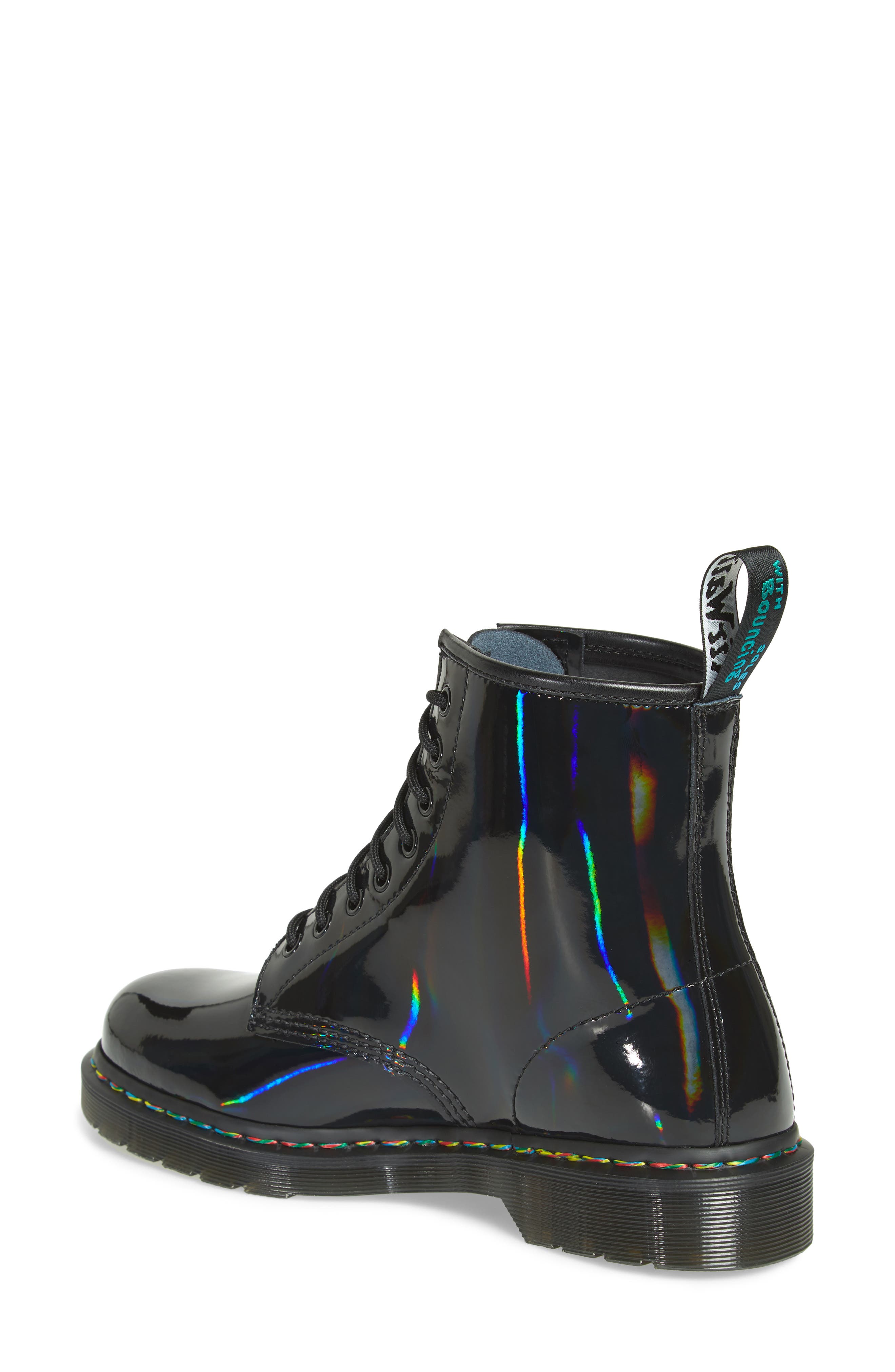 Dr. Martens 1460 Rainbow Patent Boot, Alternate, color, 