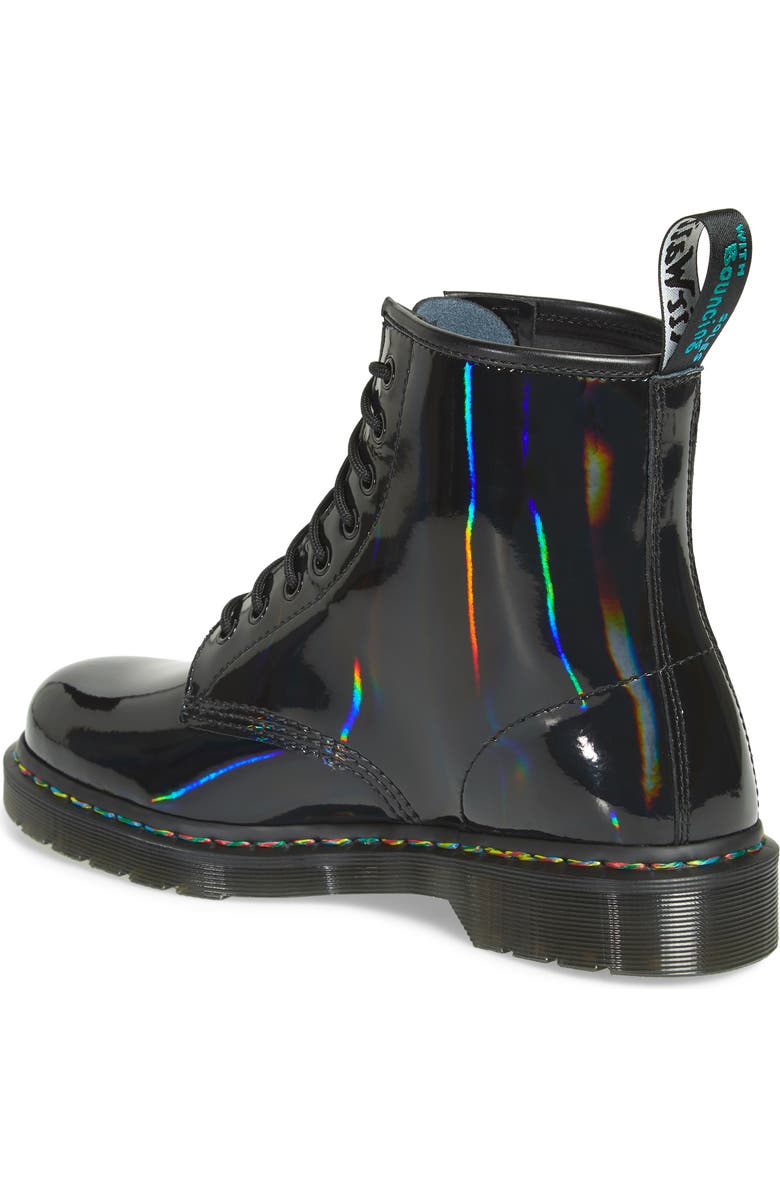 Dr. Martens 1460 Rainbow Patent Boot, Alternate, color,