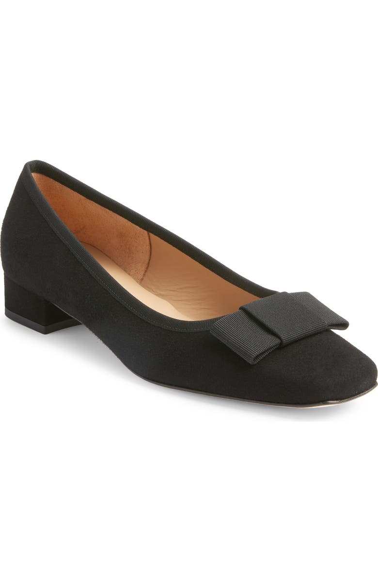 ANN MASHBURN Bridgette Flat, Main, color, Black Suede
