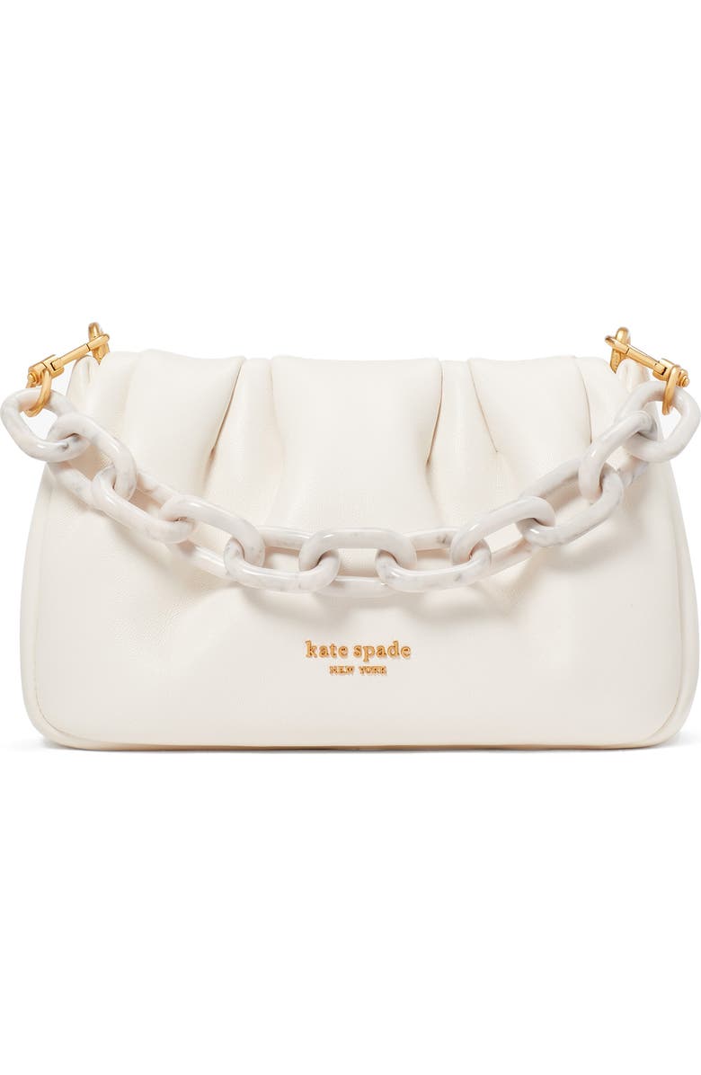 Kate Spade New York souffle smooth leather crossbody, Main, color, Cream