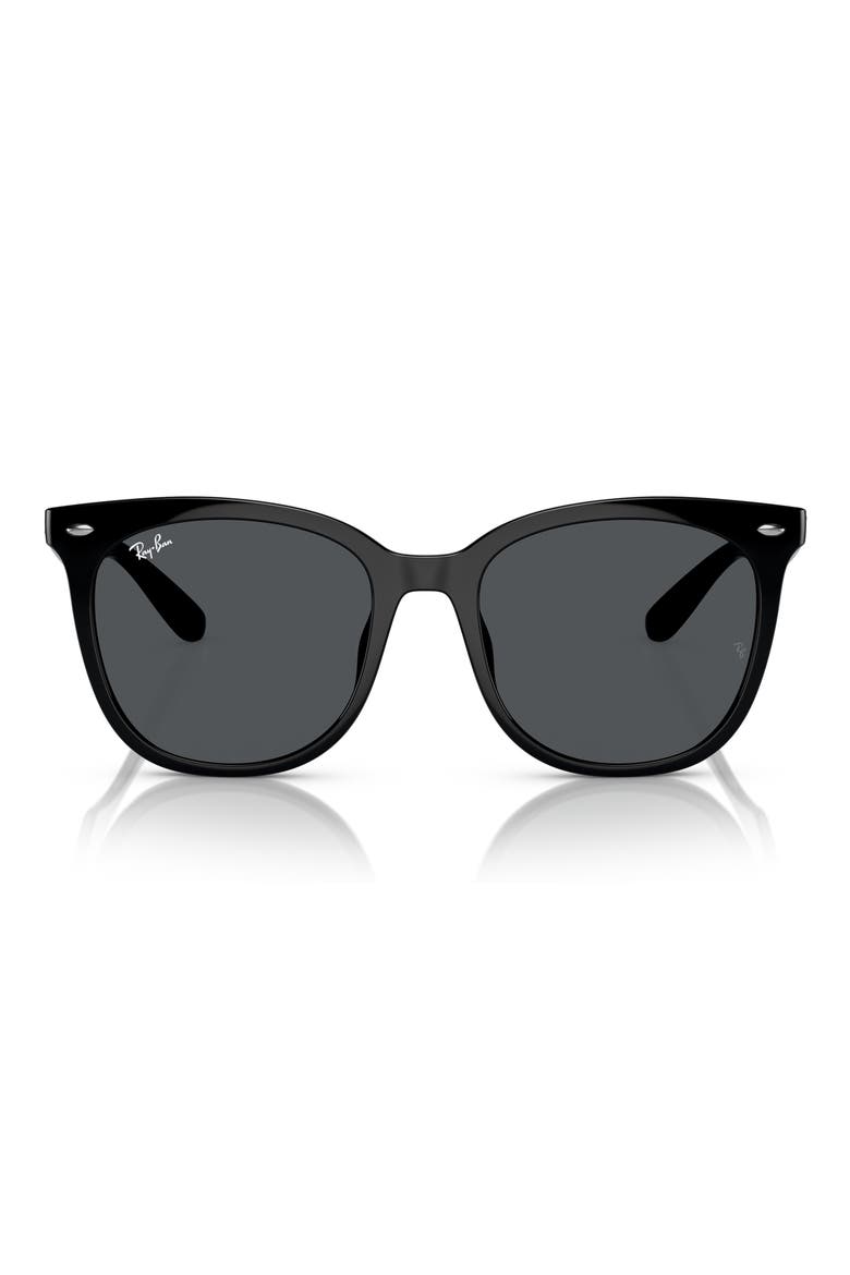55mm Square Sunglasses, Main, color, BLACK / DARK GREY