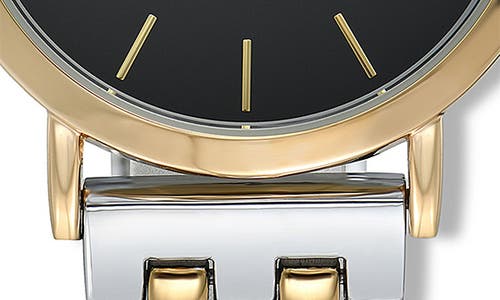 Ettika Classic Round Dial Two-tone Bracelet Watch In Metallic