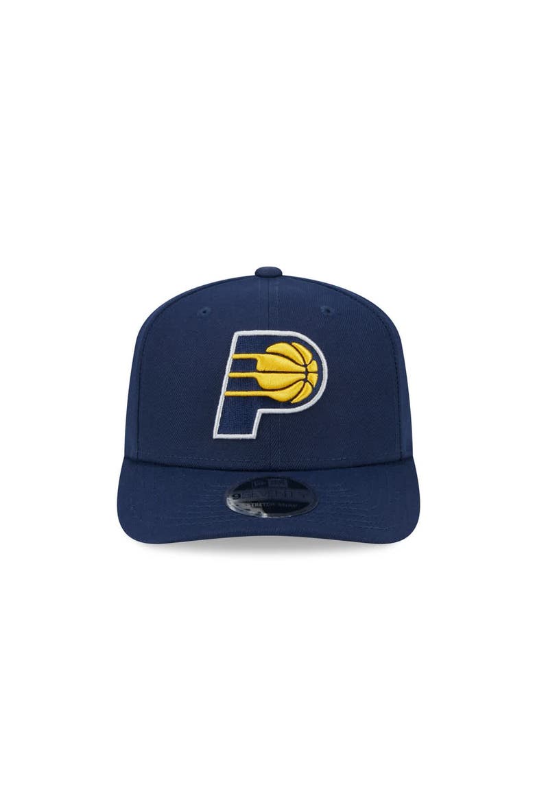 Men's New Era Navy Indiana Pacers Core Logo 9SEVENTY Stretch-Snap Hat, Alternate, color, Navy