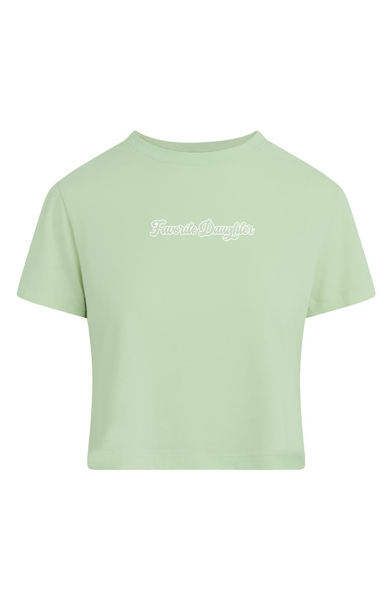 Favorite Daughter The Crop Varsity T-Shirt, Main, color, Mint