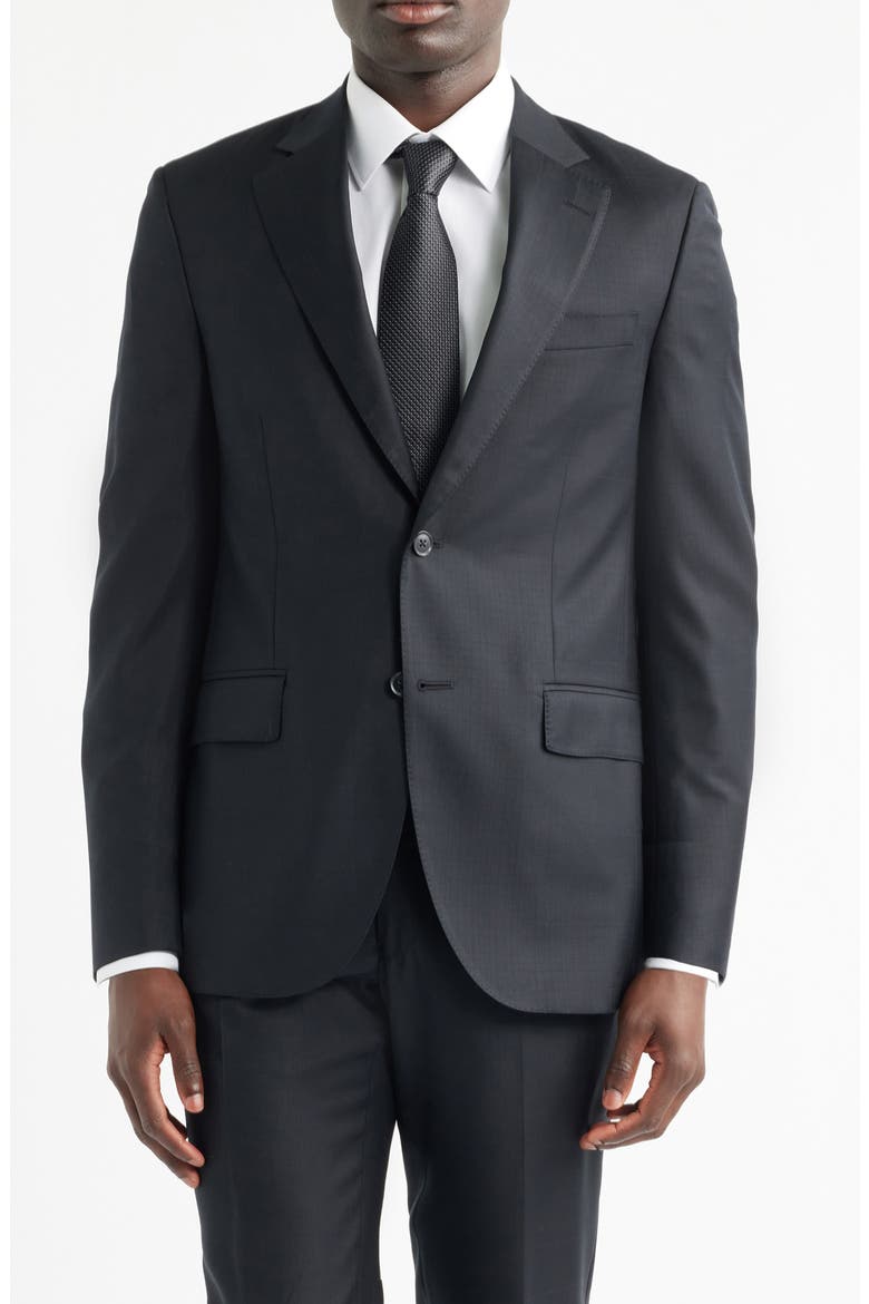 Flynn Classic Fit Black Wool Suit, Alternate, color, BLACK