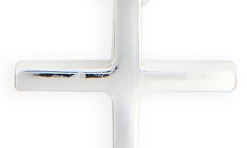 Argento Vivo Sterling Silver Sterling Silver Cross Pendant Necklace In Metallic