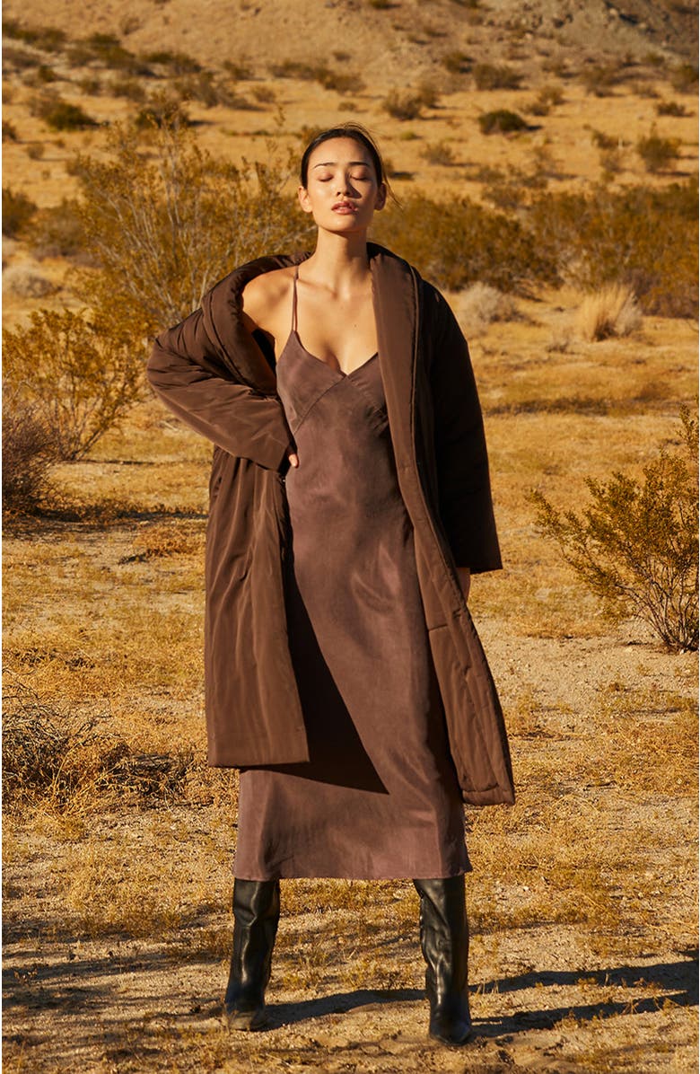 CRESCENT Cupro Slip Maxi Dress, Alternate, color,