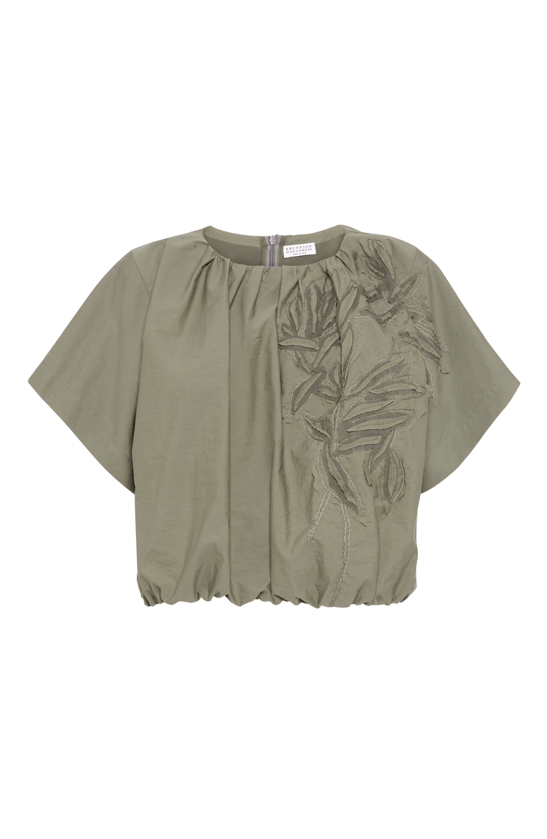 Brunello Cucinelli Flora Appliqué blouse, Main, color, 