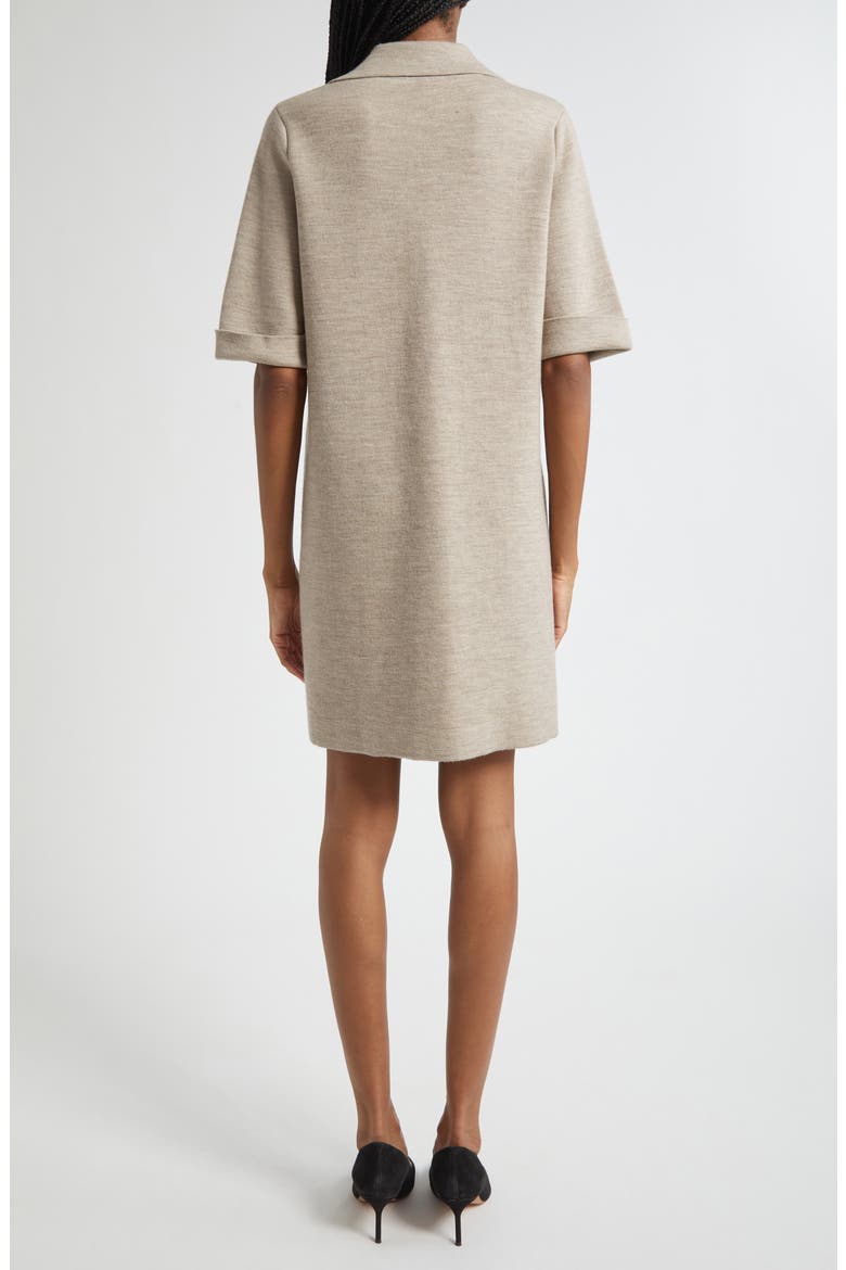 Madden Merino Wool Half Placket Sweater Dress, Alternate, color, OATMEAL MELANGE