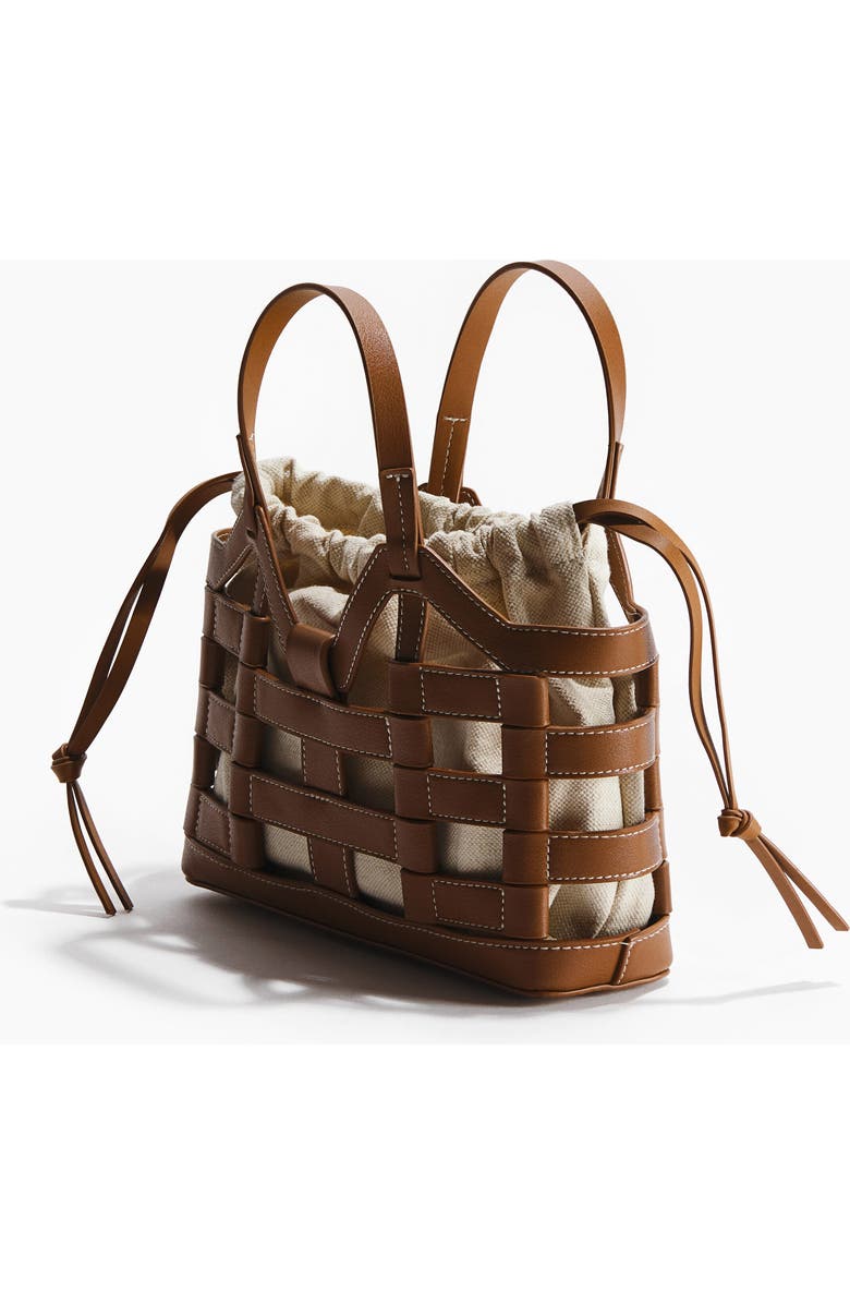 H&M Drawstring-detail Tote Bag, Alternate, color, Light Brown/Beige