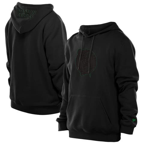 Men's New Era  Black Boston Celtics Tonal Color Pop Premium Pullover Hoodie