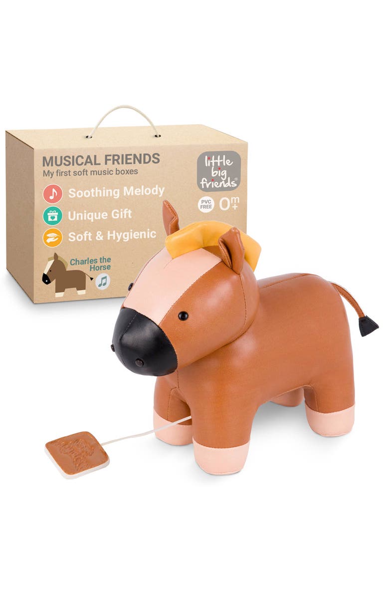 Little Big Friends Musical Animals - Horse, Plush Baby Music Box, Nursery Toy, Alternate, color, Brown