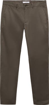 MANGO Dublino Slim Fit Flat Front Stretch Stretch Chinos